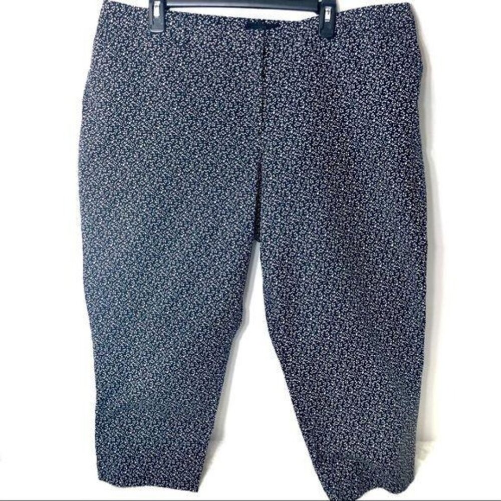 Cynthia Rowley Capris Pants Black White Polka Dots Plus Size 20W